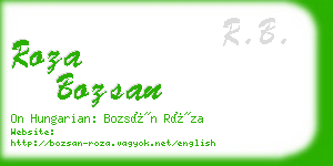 roza bozsan business card